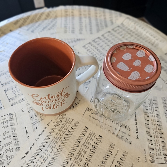 Cutest pumpkin in the patch mug with jar set - Picture 2 of 6